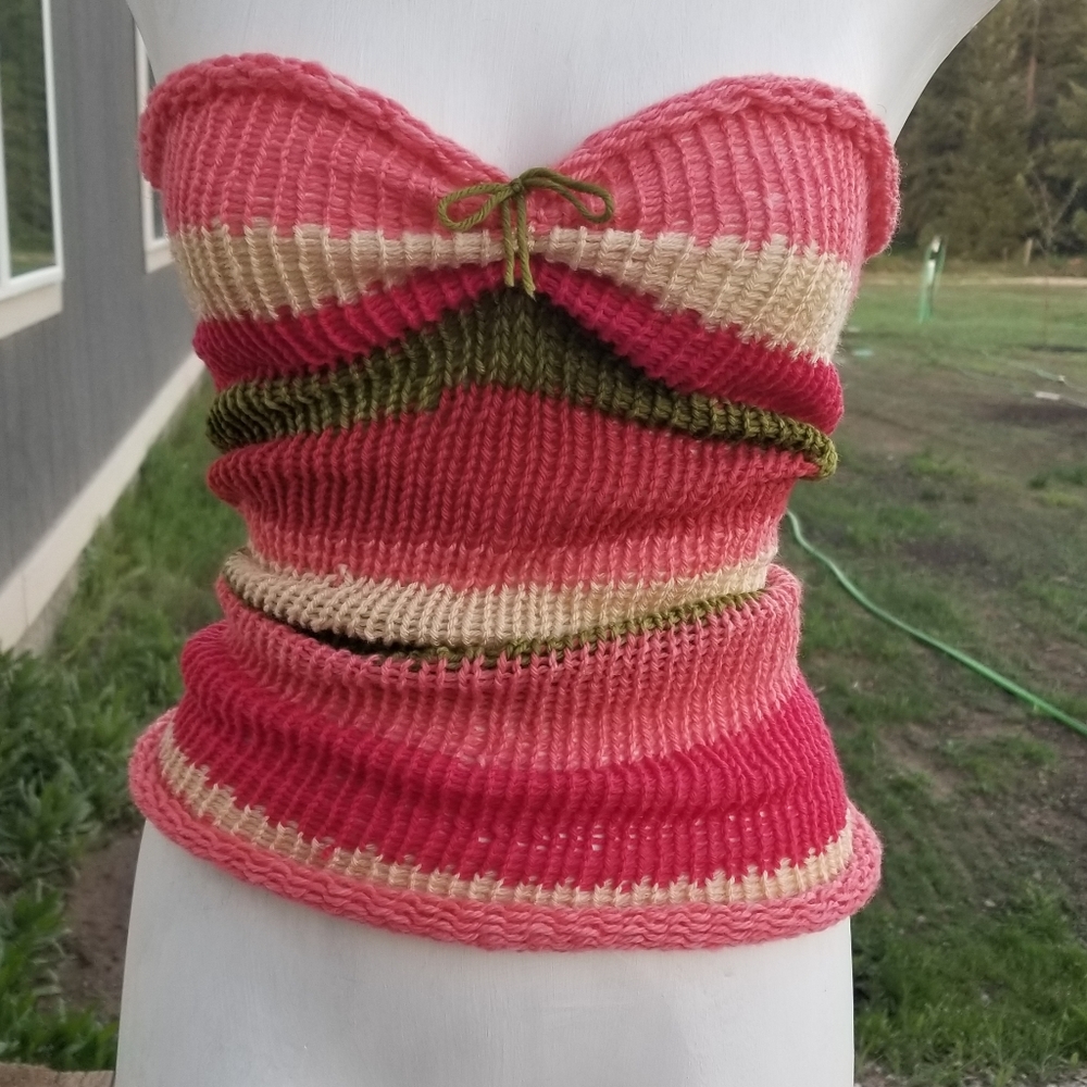 Strawberry Themed Knitt Tube Top